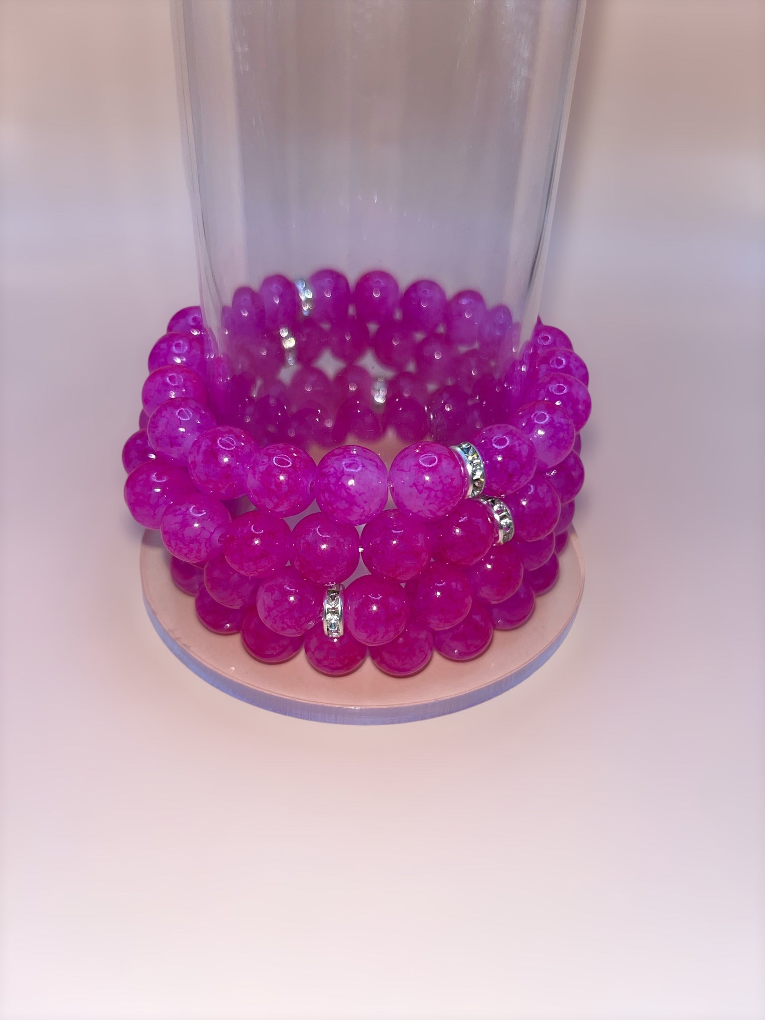 Purple beaded bracelet 