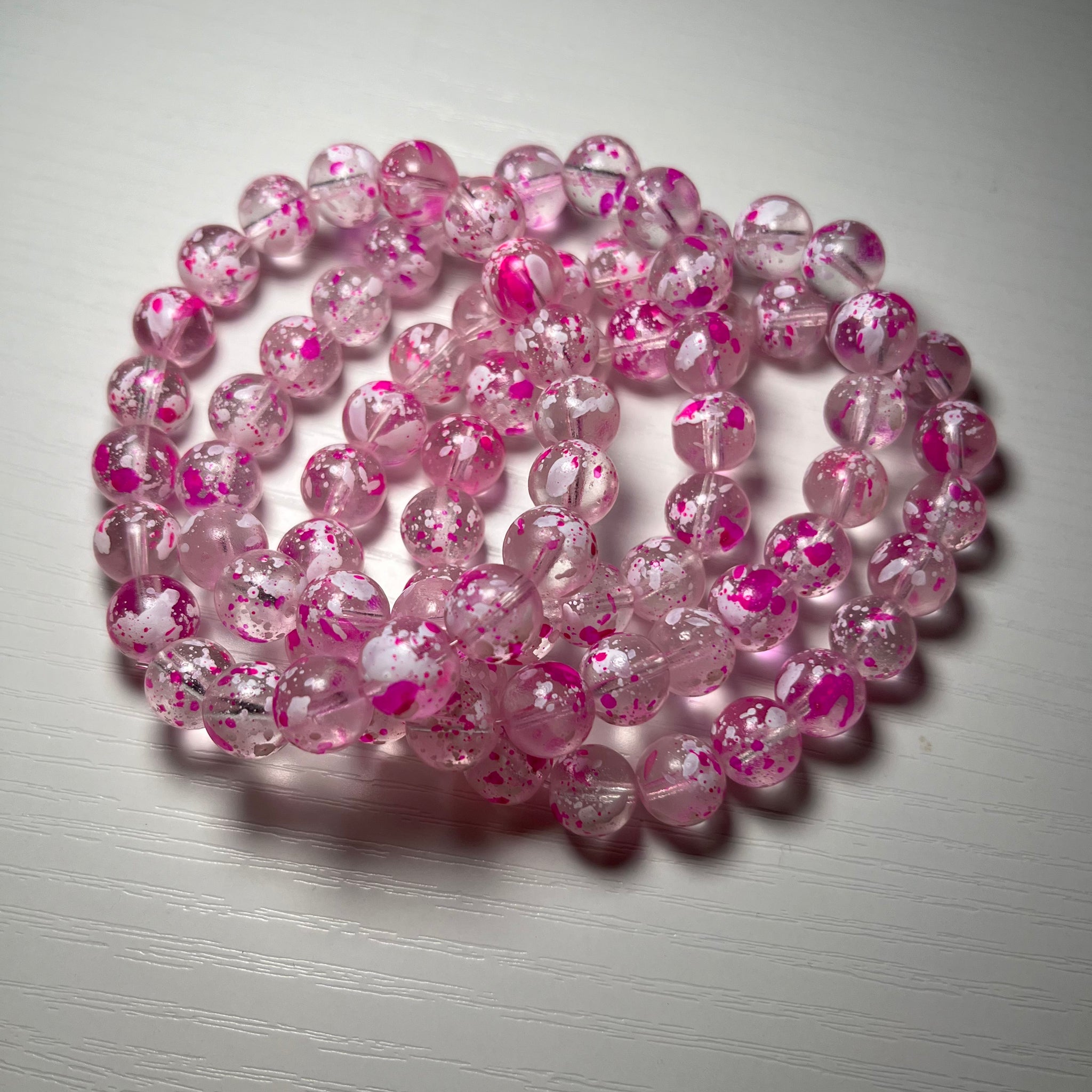 Splashing Pink Beaded Bracelet 💫