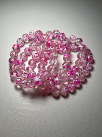 Splashing Pink Beaded Bracelet 💫