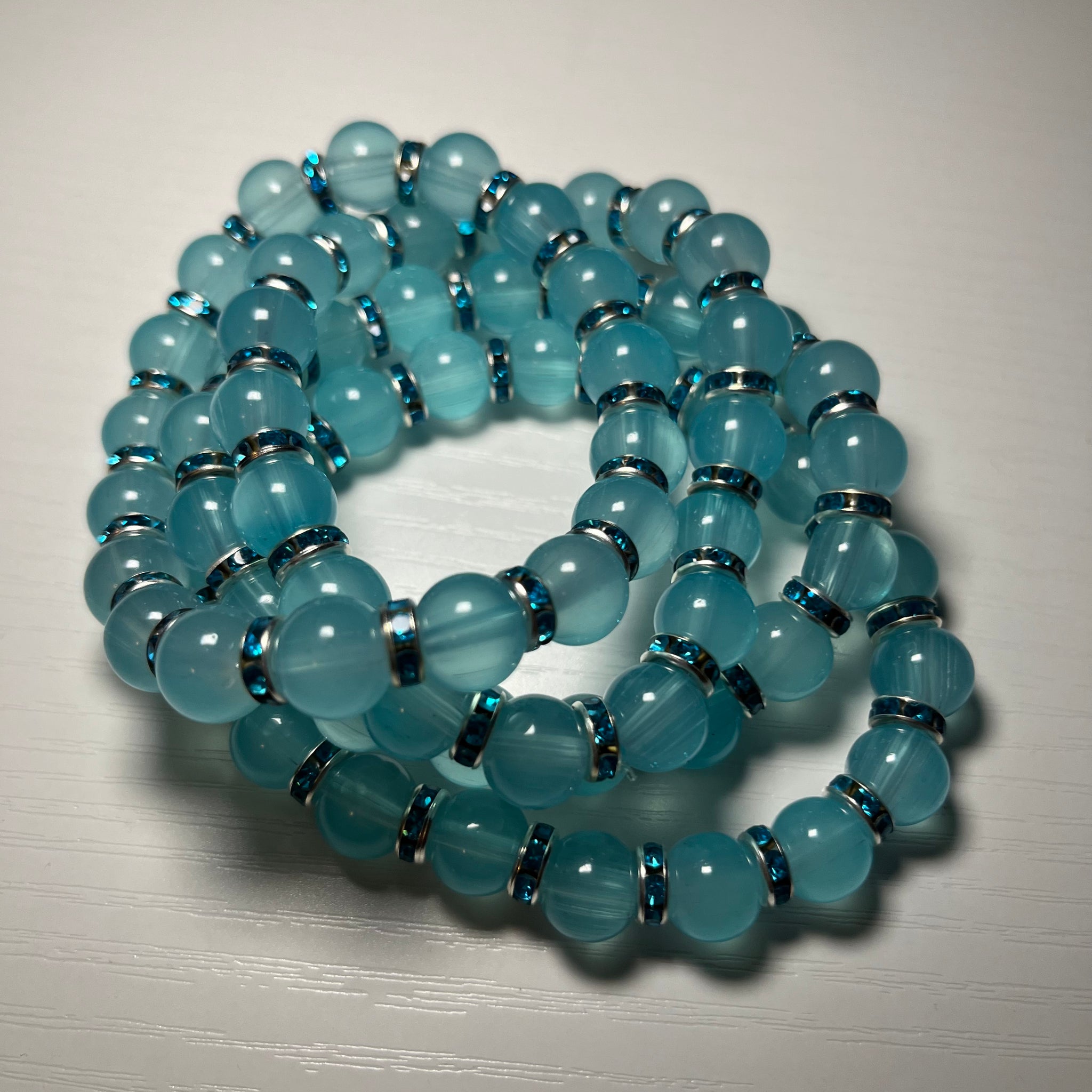 Blue spacer bracelets