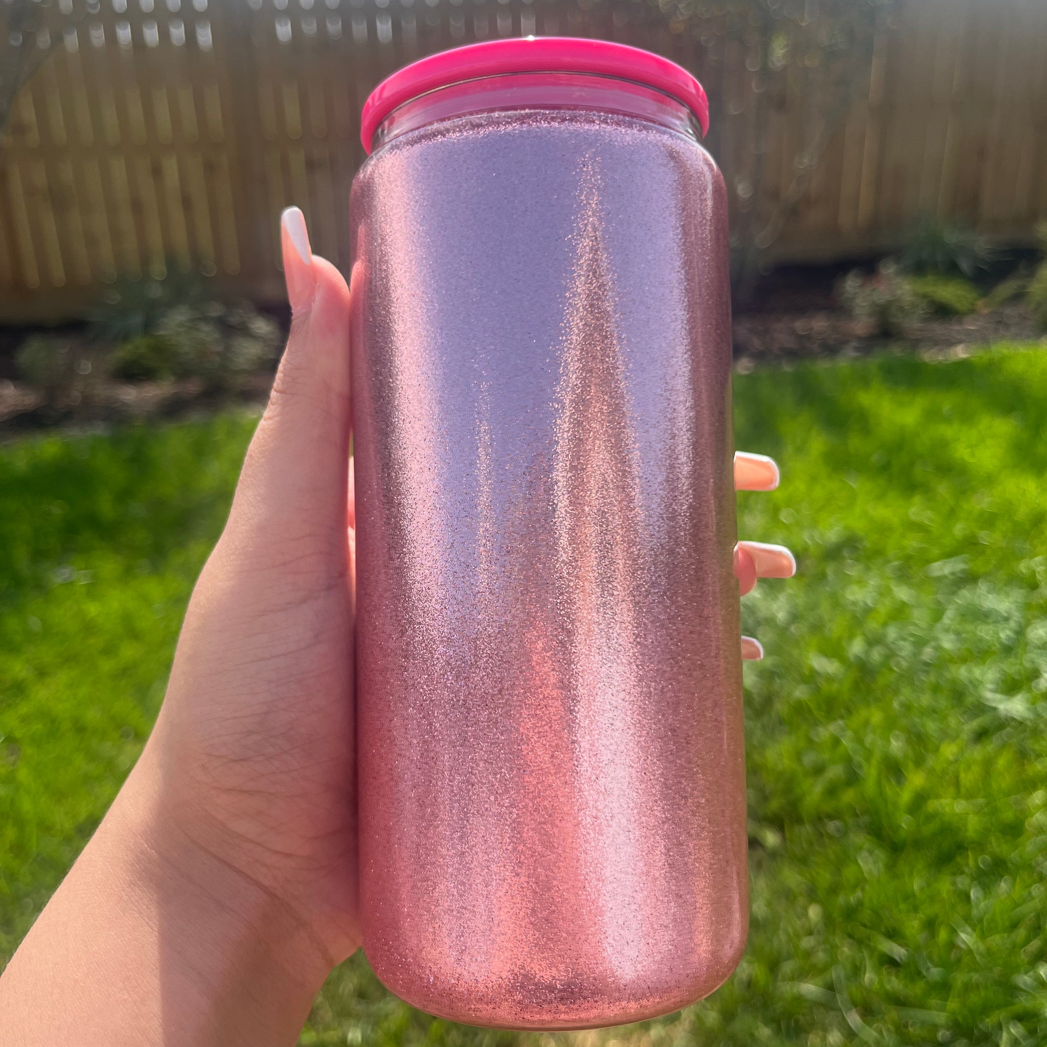 Pink & rose gold tumbler cups