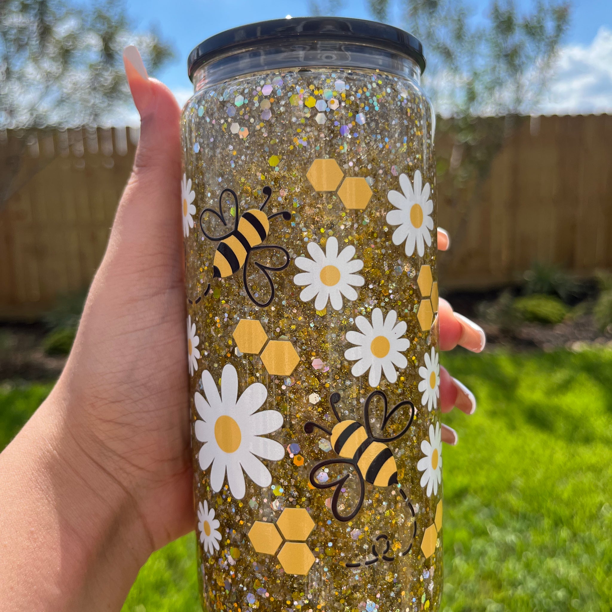 Yellow/Silver Chunky Glitter 16oz