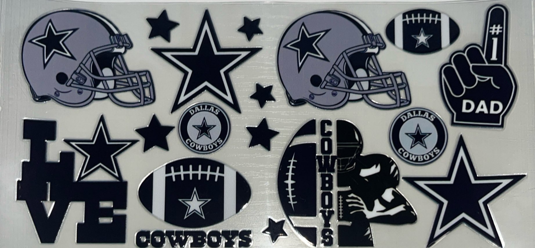 Cowboys uv dtf cup wraps