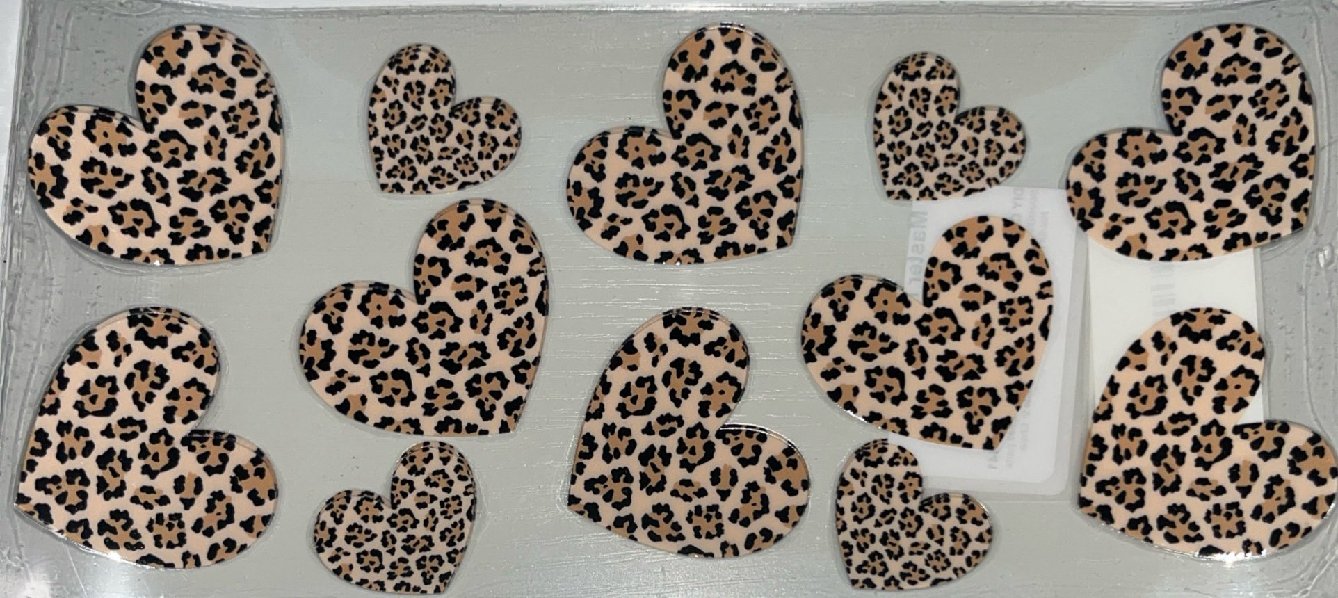 Cheetah print hearts