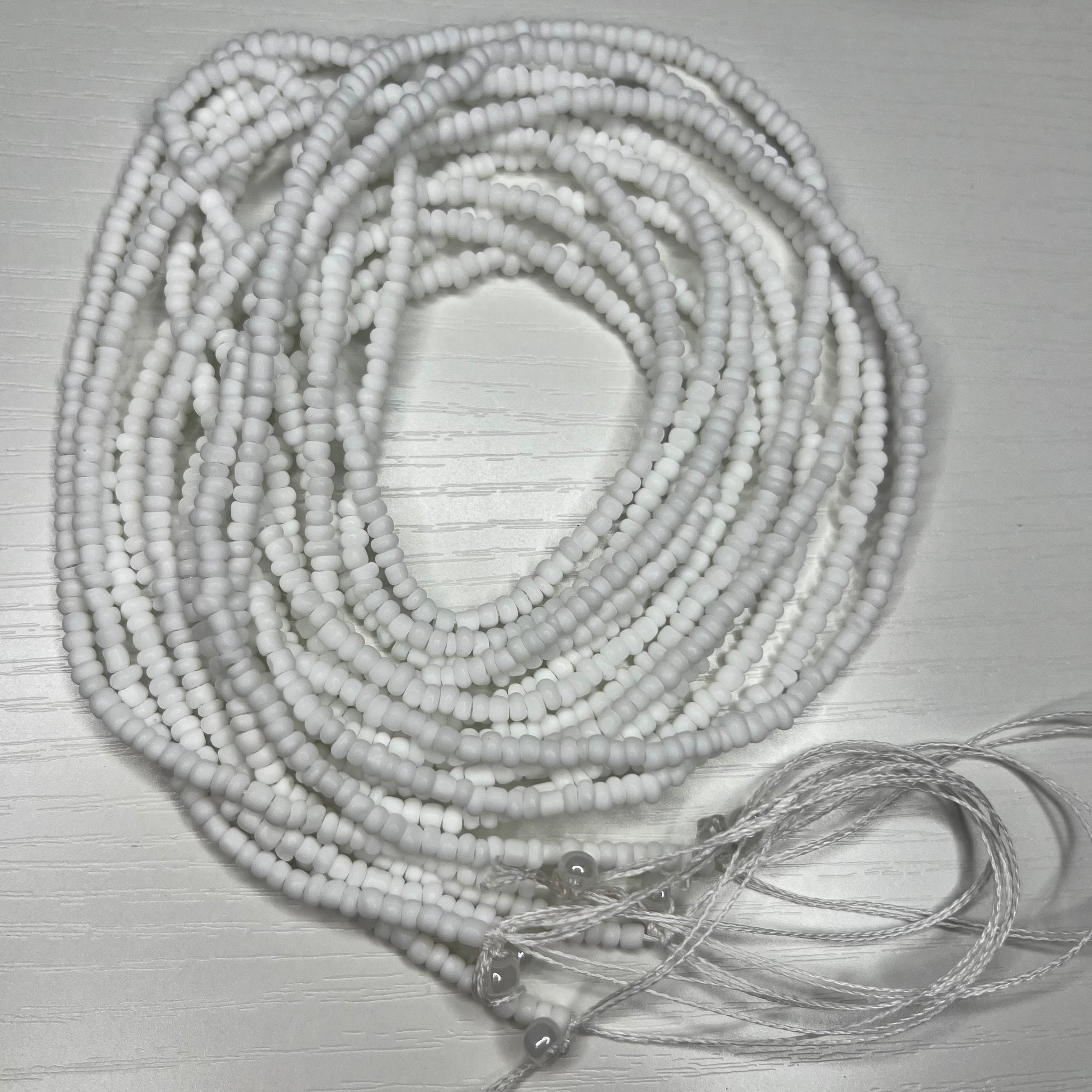 White waist beads 