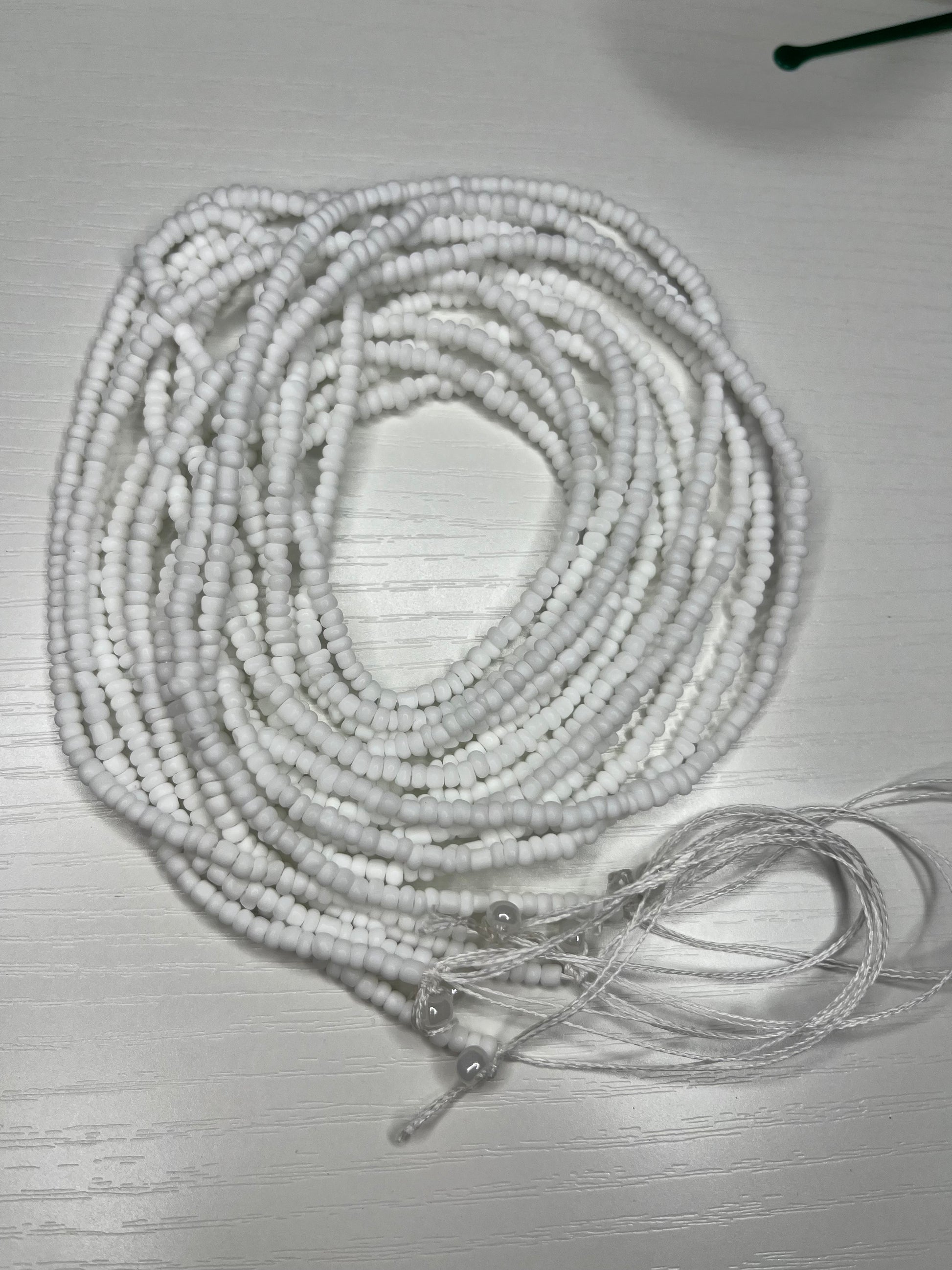 White waist beads 