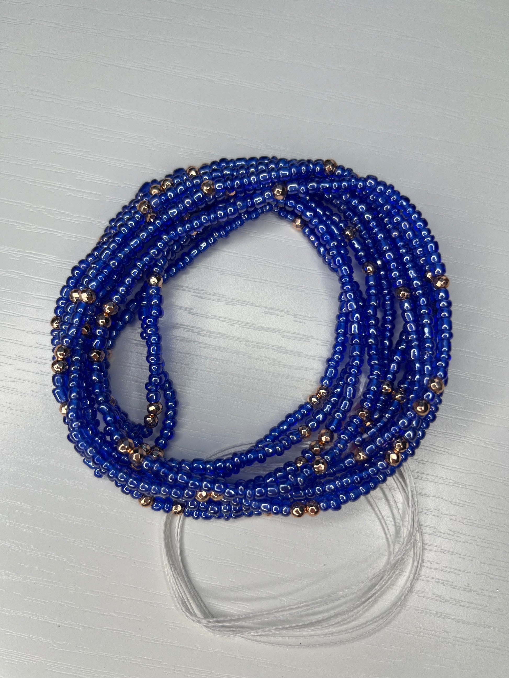 Blue and Copper Waistbeads