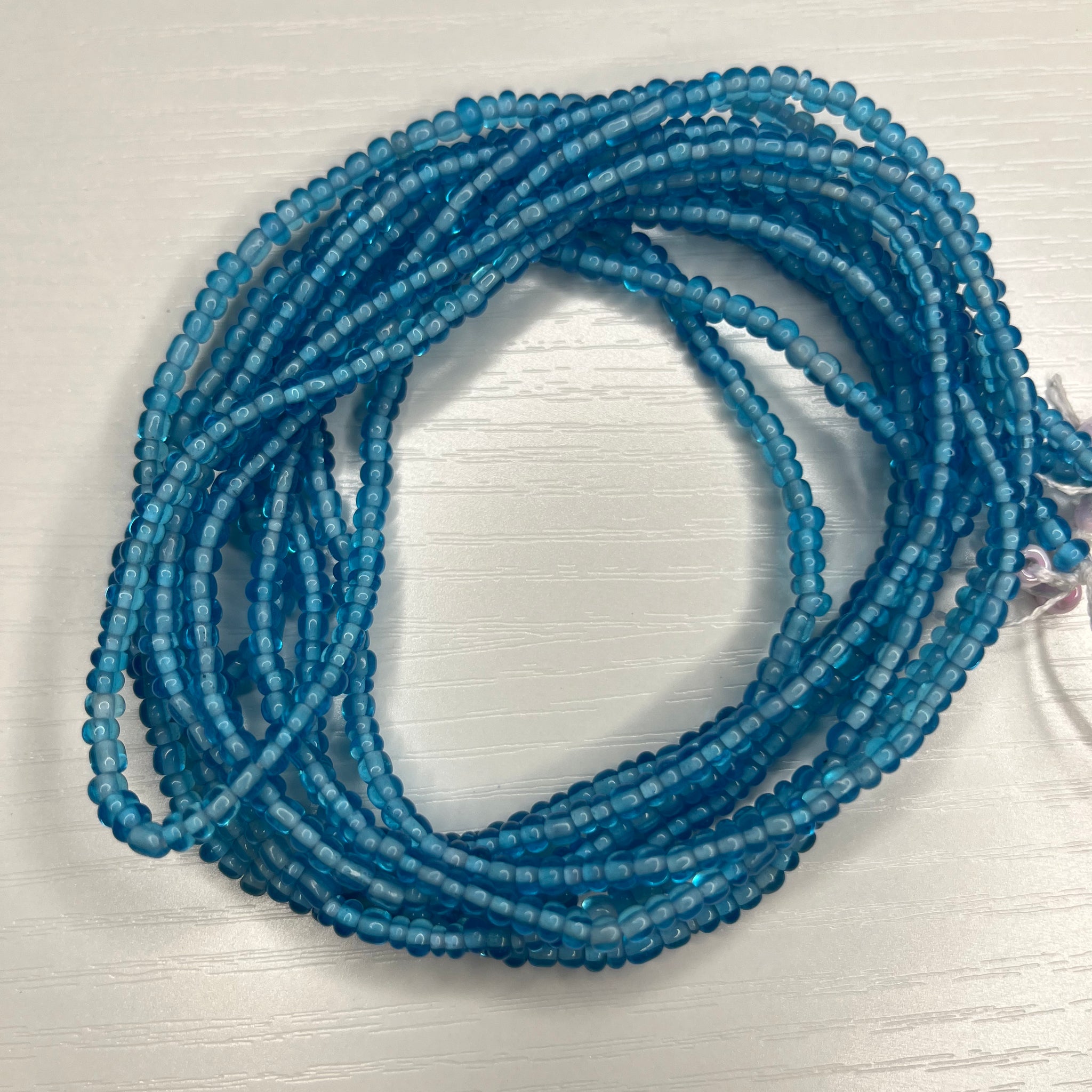 Blue waist beads