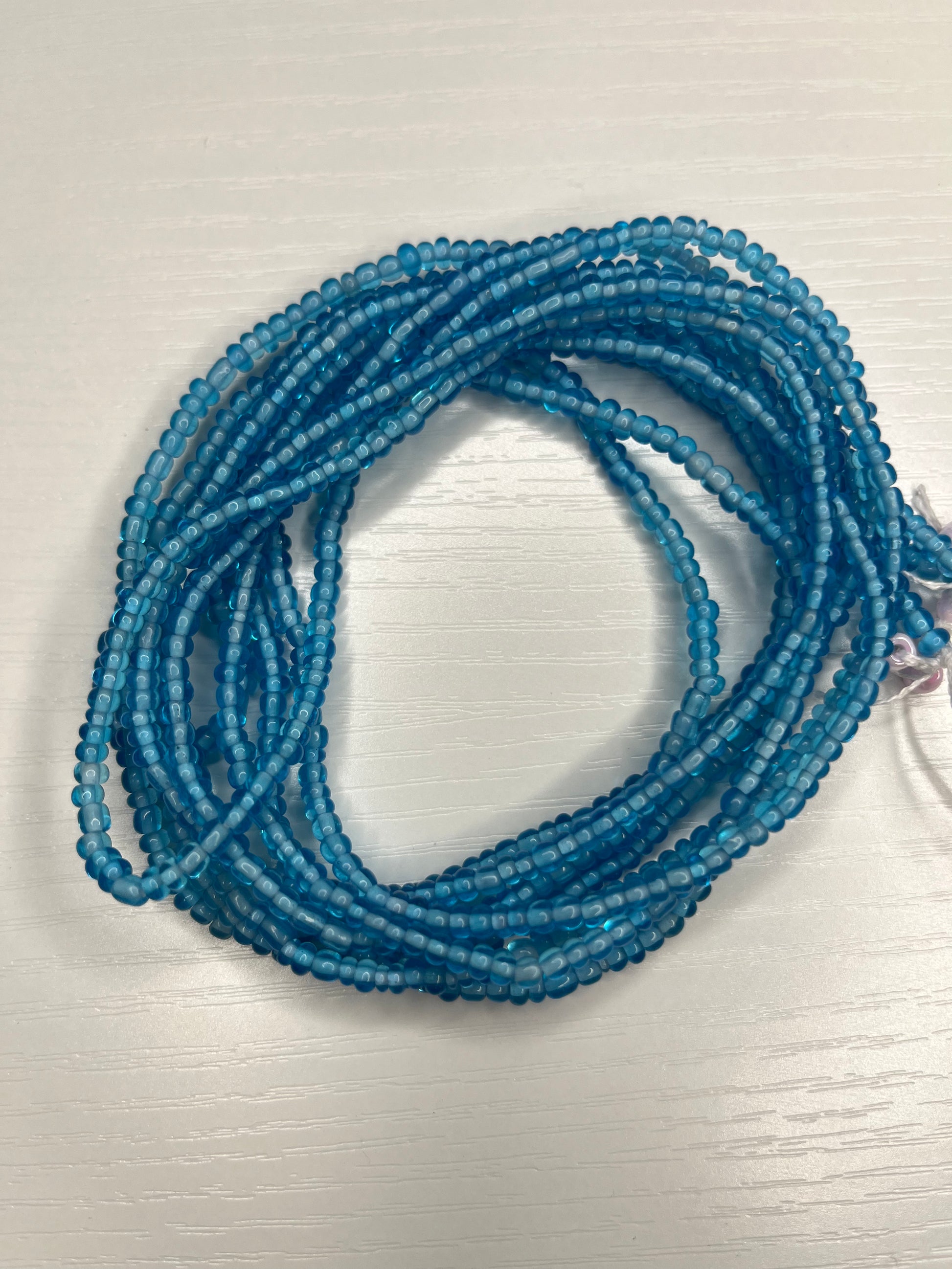 Blue waist beads