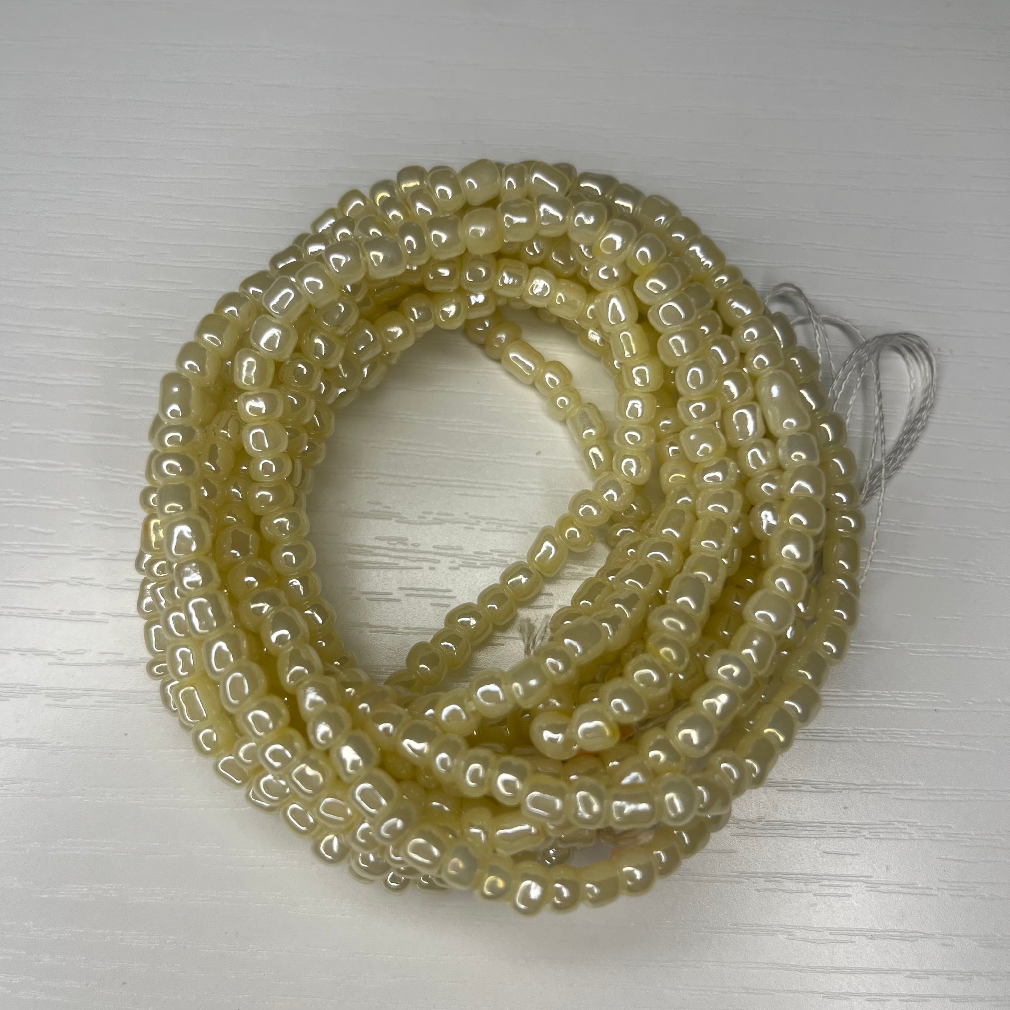 Cream waist beads