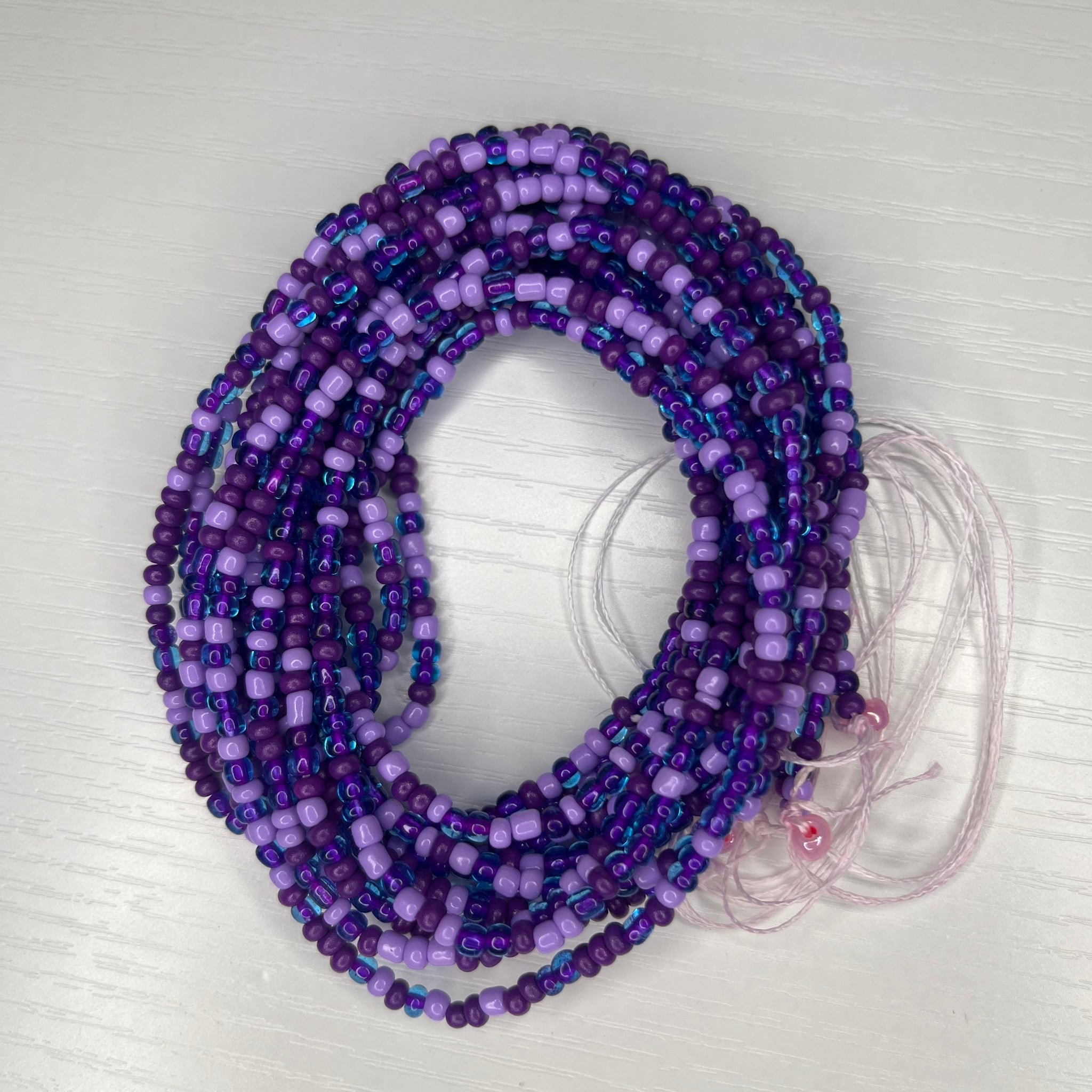 Purple waistbeads