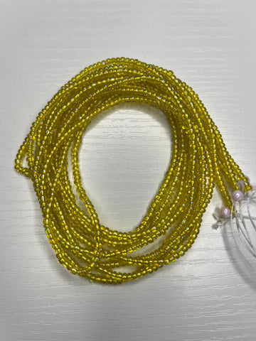 Rainbow yellow waist beads