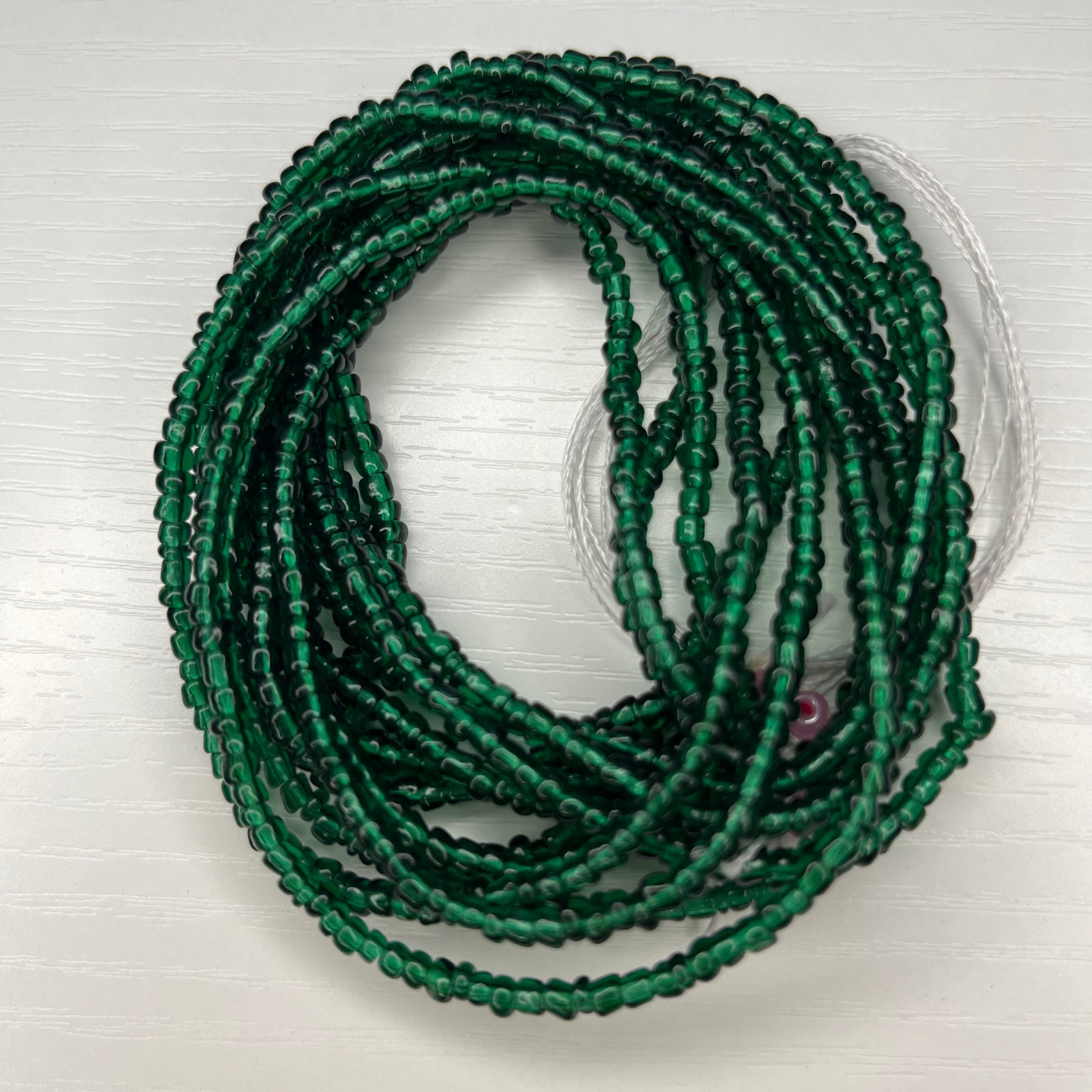 Translucent green waistbeads