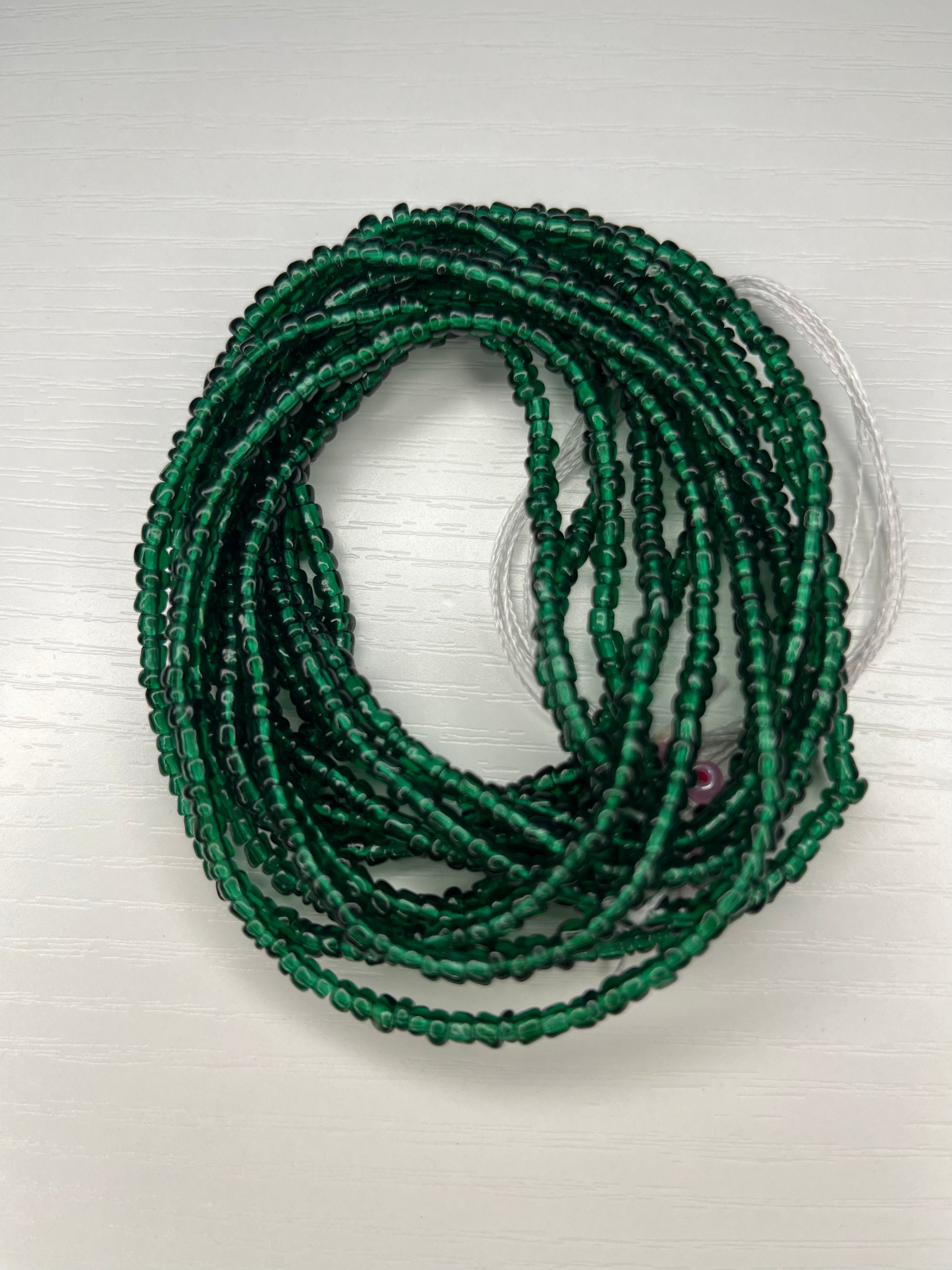 Translucent green waistbeads