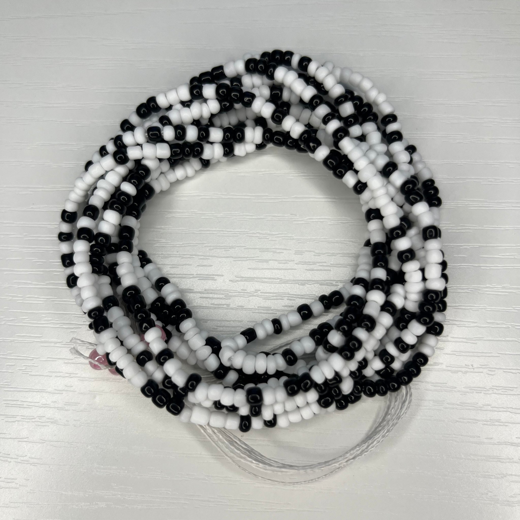 Black and white waistbeads 