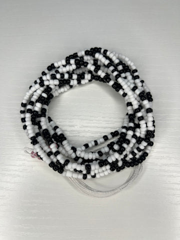 Black and white waistbeads 